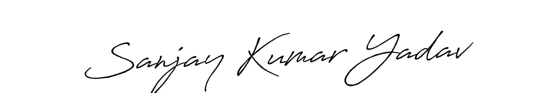 How to make Sanjay Kumar Yadav signature? Antro_Vectra_Bolder is a professional autograph style. Create handwritten signature for Sanjay Kumar Yadav name. Sanjay Kumar Yadav signature style 7 images and pictures png