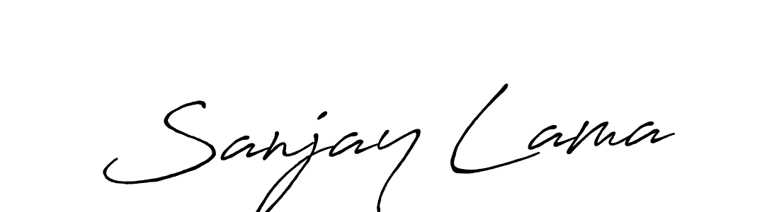 You should practise on your own different ways (Antro_Vectra_Bolder) to write your name (Sanjay Lama) in signature. don't let someone else do it for you. Sanjay Lama signature style 7 images and pictures png