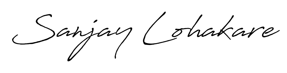 The Antro_Vectra_Bolder typeface gives name Sanjay Lohakare a refined look. Suitable for certificates, diplomas, and official verification. Sanjay Lohakare signature style 7 images and pictures png