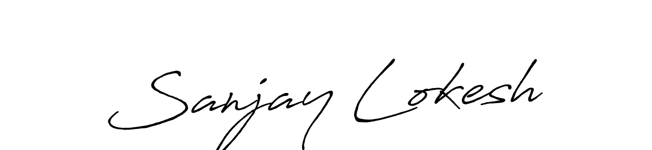 Design your own signature with our free online signature maker. With this signature software, you can create a handwritten (Antro_Vectra_Bolder) signature for name Sanjay Lokesh. Sanjay Lokesh signature style 7 images and pictures png