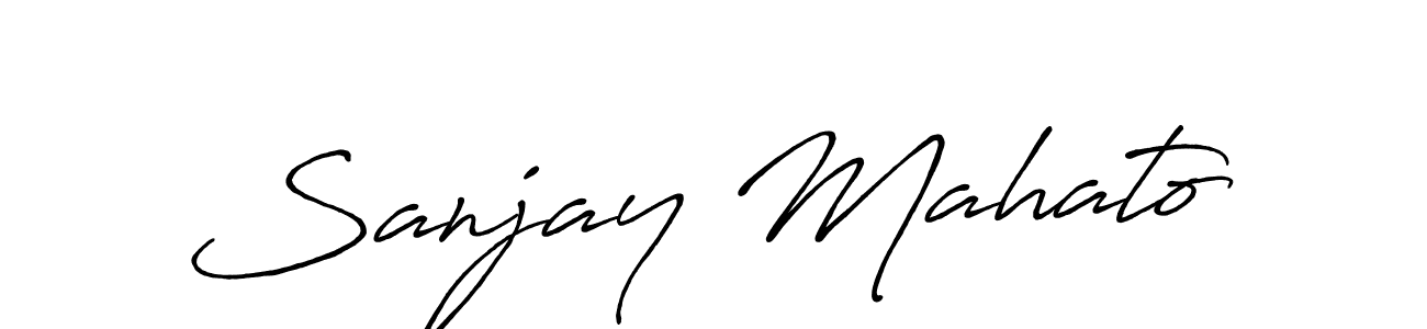 You should practise on your own different ways (Antro_Vectra_Bolder) to write your name (Sanjay Mahato) in signature. don't let someone else do it for you. Sanjay Mahato signature style 7 images and pictures png