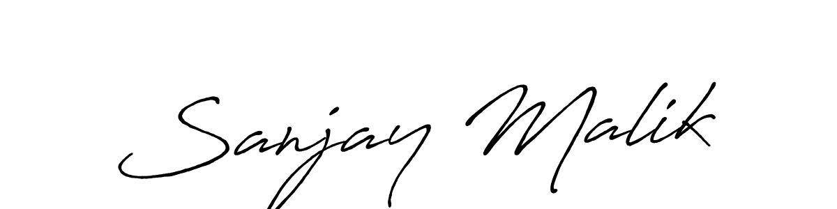 How to make Sanjay Malik signature? Antro_Vectra_Bolder is a professional autograph style. Create handwritten signature for Sanjay Malik name. Sanjay Malik signature style 7 images and pictures png