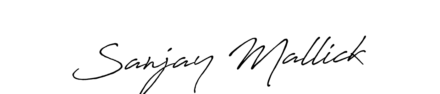 Design your own signature with our free online signature maker. With this signature software, you can create a handwritten (Antro_Vectra_Bolder) signature for name Sanjay Mallick. Sanjay Mallick signature style 7 images and pictures png