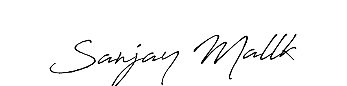 It looks lik you need a new signature style for name Sanjay Mallk. Design unique handwritten (Antro_Vectra_Bolder) signature with our free signature maker in just a few clicks. Sanjay Mallk signature style 7 images and pictures png