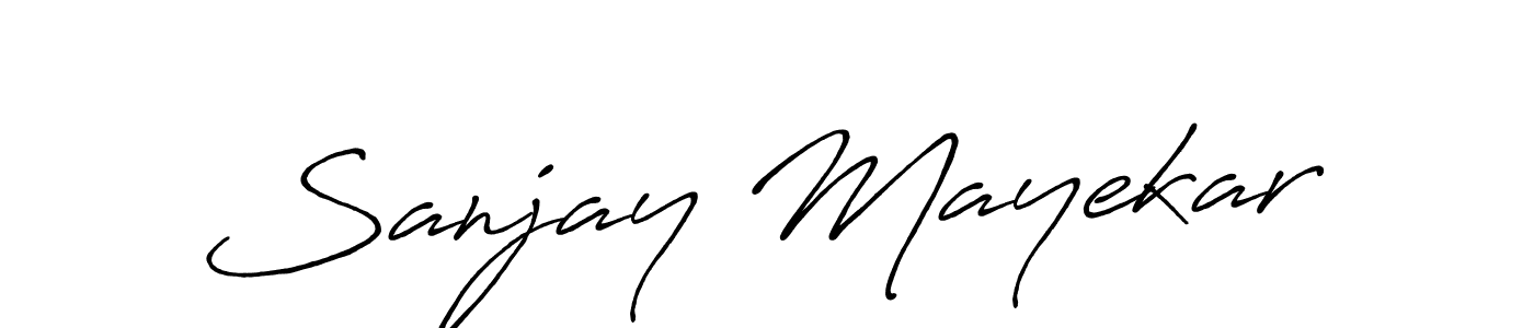 Make a beautiful signature design for name Sanjay Mayekar. With this signature (Antro_Vectra_Bolder) style, you can create a handwritten signature for free. Sanjay Mayekar signature style 7 images and pictures png