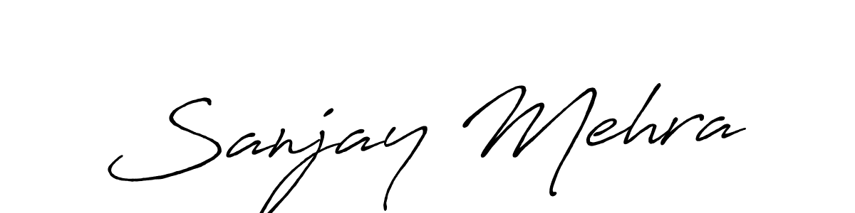 Use a signature maker to create a handwritten signature online. With this signature software, you can design (Antro_Vectra_Bolder) your own signature for name Sanjay Mehra. Sanjay Mehra signature style 7 images and pictures png