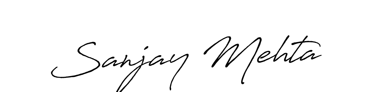 How to make Sanjay Mehta signature? Antro_Vectra_Bolder is a professional autograph style. Create handwritten signature for Sanjay Mehta name. Sanjay Mehta signature style 7 images and pictures png
