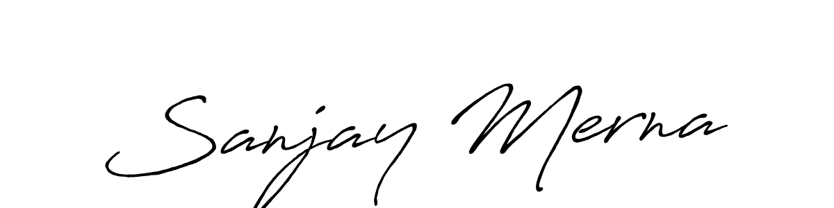 Also You can easily find your signature by using the search form. We will create Sanjay Merna name handwritten signature images for you free of cost using Antro_Vectra_Bolder sign style. Sanjay Merna signature style 7 images and pictures png