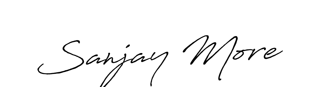 Sanjay More stylish signature style. Best Handwritten Sign (Antro_Vectra_Bolder) for my name. Handwritten Signature Collection Ideas for my name Sanjay More. Sanjay More signature style 7 images and pictures png