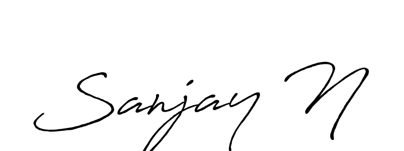 You should practise on your own different ways (Antro_Vectra_Bolder) to write your name (Sanjay N) in signature. don't let someone else do it for you. Sanjay N signature style 7 images and pictures png