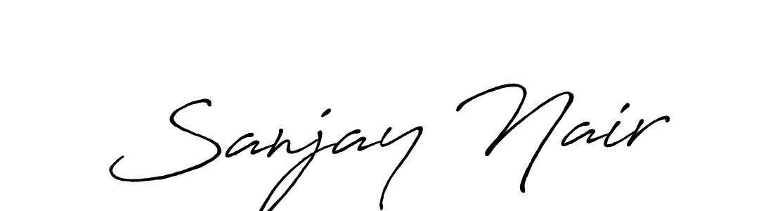 How to make Sanjay Nair signature? Antro_Vectra_Bolder is a professional autograph style. Create handwritten signature for Sanjay Nair name. Sanjay Nair signature style 7 images and pictures png