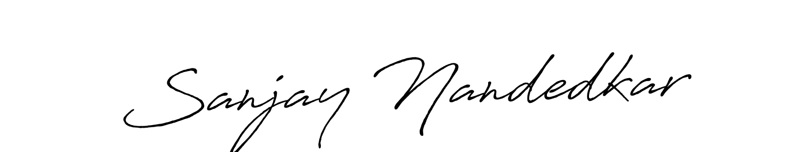 Sanjay Nandedkar stylish signature style. Best Handwritten Sign (Antro_Vectra_Bolder) for my name. Handwritten Signature Collection Ideas for my name Sanjay Nandedkar. Sanjay Nandedkar signature style 7 images and pictures png