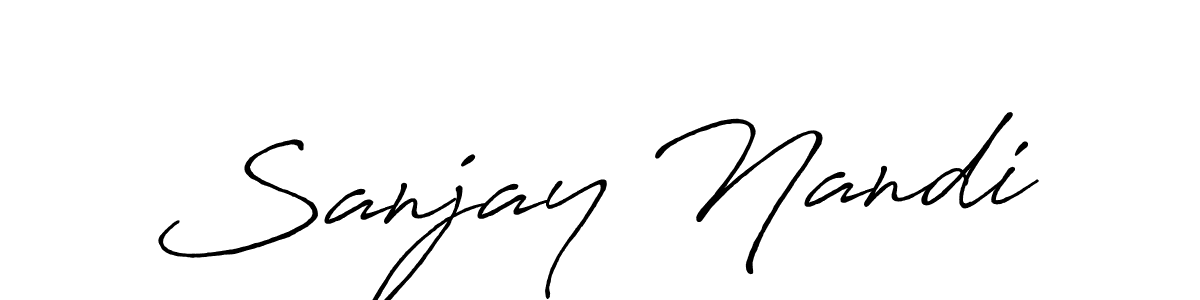 The best way (Antro_Vectra_Bolder) to make a short signature is to pick only two or three words in your name. The name Sanjay Nandi include a total of six letters. For converting this name. Sanjay Nandi signature style 7 images and pictures png