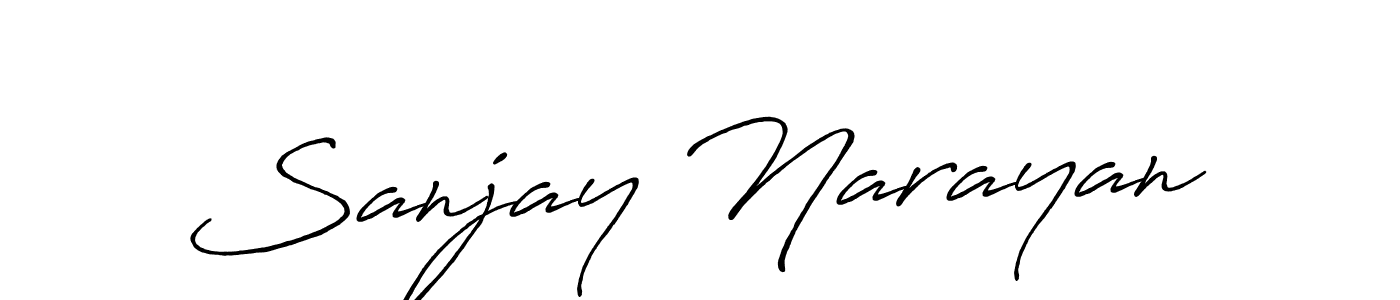 Use a signature maker to create a handwritten signature online. With this signature software, you can design (Antro_Vectra_Bolder) your own signature for name Sanjay Narayan. Sanjay Narayan signature style 7 images and pictures png