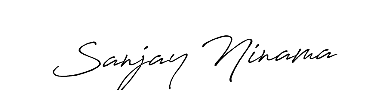 Sanjay Ninama stylish signature style. Best Handwritten Sign (Antro_Vectra_Bolder) for my name. Handwritten Signature Collection Ideas for my name Sanjay Ninama. Sanjay Ninama signature style 7 images and pictures png