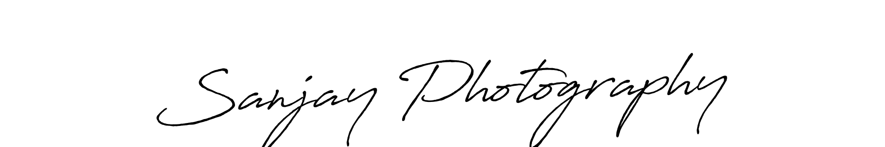 Create a beautiful signature design for name Sanjay Photography. With this signature (Antro_Vectra_Bolder) fonts, you can make a handwritten signature for free. Sanjay Photography signature style 7 images and pictures png