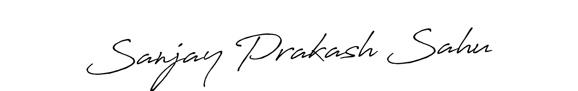 Use a signature maker to create a handwritten signature online. With this signature software, you can design (Antro_Vectra_Bolder) your own signature for name Sanjay Prakash Sahu. Sanjay Prakash Sahu signature style 7 images and pictures png