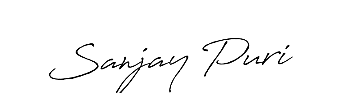 Design your own signature with our free online signature maker. With this signature software, you can create a handwritten (Antro_Vectra_Bolder) signature for name Sanjay Puri. Sanjay Puri signature style 7 images and pictures png