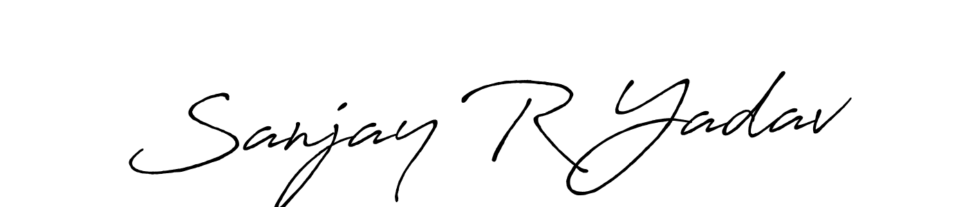 Sanjay R Yadav stylish signature style. Best Handwritten Sign (Antro_Vectra_Bolder) for my name. Handwritten Signature Collection Ideas for my name Sanjay R Yadav. Sanjay R Yadav signature style 7 images and pictures png