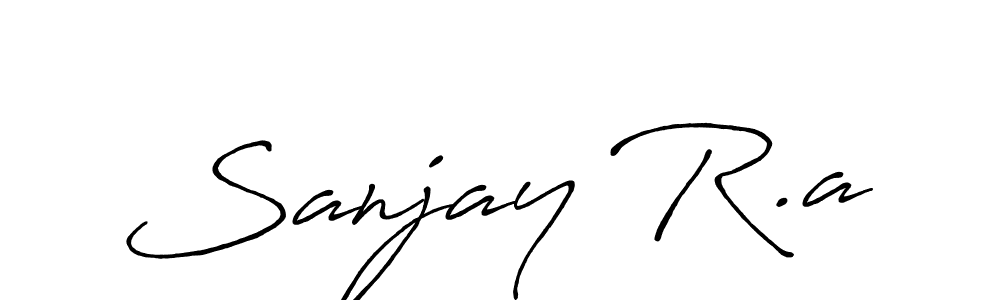 How to make Sanjay R.a name signature. Use Antro_Vectra_Bolder style for creating short signs online. This is the latest handwritten sign. Sanjay R.a signature style 7 images and pictures png