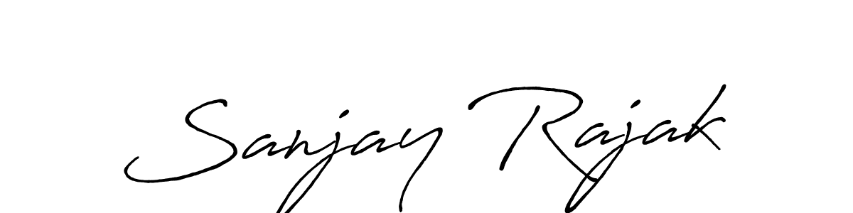 Use a signature maker to create a handwritten signature online. With this signature software, you can design (Antro_Vectra_Bolder) your own signature for name Sanjay Rajak. Sanjay Rajak signature style 7 images and pictures png