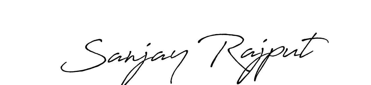 Create a beautiful signature design for name Sanjay Rajput. With this signature (Antro_Vectra_Bolder) fonts, you can make a handwritten signature for free. Sanjay Rajput signature style 7 images and pictures png