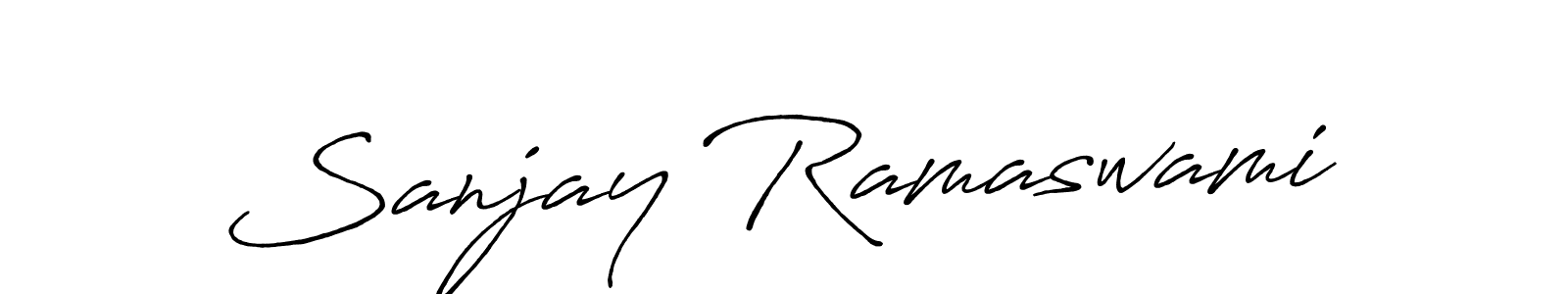Design your own signature with our free online signature maker. With this signature software, you can create a handwritten (Antro_Vectra_Bolder) signature for name Sanjay Ramaswami. Sanjay Ramaswami signature style 7 images and pictures png