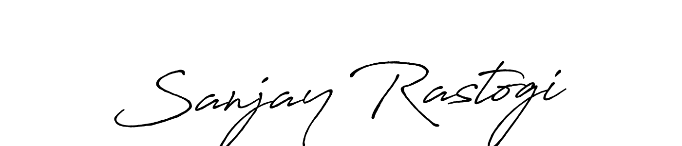 Create a beautiful signature design for name Sanjay Rastogi. With this signature (Antro_Vectra_Bolder) fonts, you can make a handwritten signature for free. Sanjay Rastogi signature style 7 images and pictures png