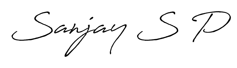 Create a personalized artistic stamp with Sanjay S P in Antro_Vectra_Bolder font. Perfect for visual artists, designers, and influencers. Sanjay S P signature style 7 images and pictures png