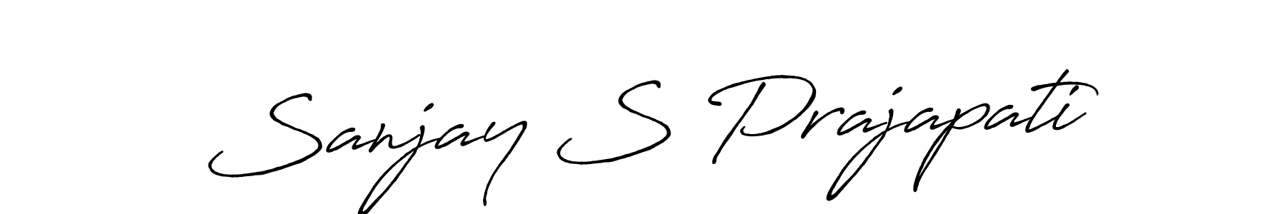 You should practise on your own different ways (Antro_Vectra_Bolder) to write your name (Sanjay S Prajapati) in signature. don't let someone else do it for you. Sanjay S Prajapati signature style 7 images and pictures png