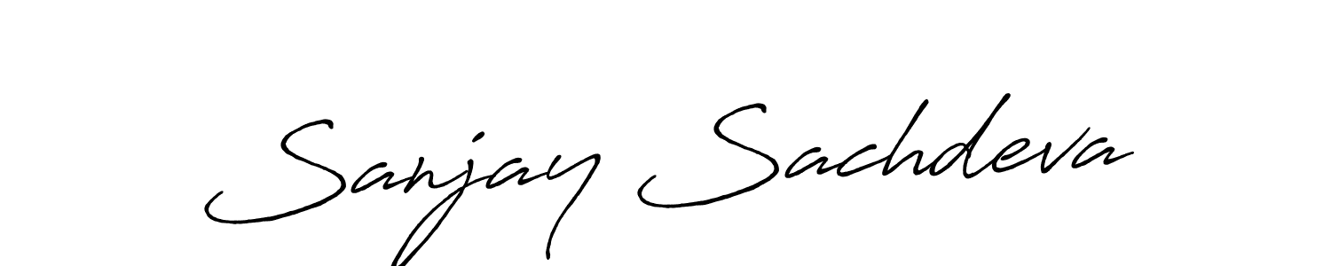 Also we have Sanjay Sachdeva name is the best signature style. Create professional handwritten signature collection using Antro_Vectra_Bolder autograph style. Sanjay Sachdeva signature style 7 images and pictures png
