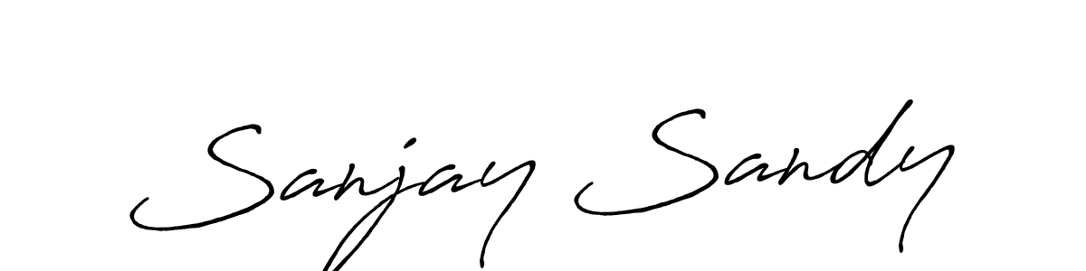 Also we have Sanjay Sandy name is the best signature style. Create professional handwritten signature collection using Antro_Vectra_Bolder autograph style. Sanjay Sandy signature style 7 images and pictures png