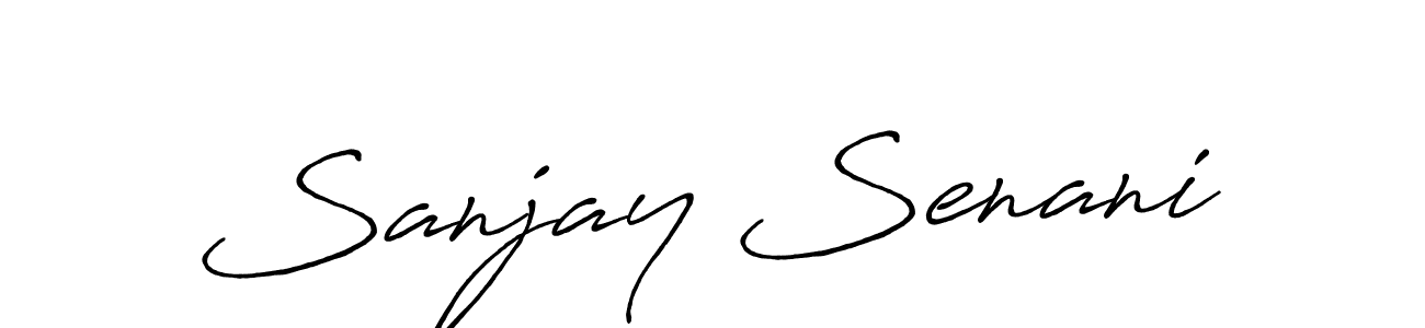 Use a signature maker to create a handwritten signature online. With this signature software, you can design (Antro_Vectra_Bolder) your own signature for name Sanjay Senani. Sanjay Senani signature style 7 images and pictures png