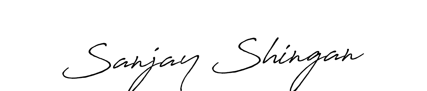 Make a beautiful signature design for name Sanjay Shingan. With this signature (Antro_Vectra_Bolder) style, you can create a handwritten signature for free. Sanjay Shingan signature style 7 images and pictures png