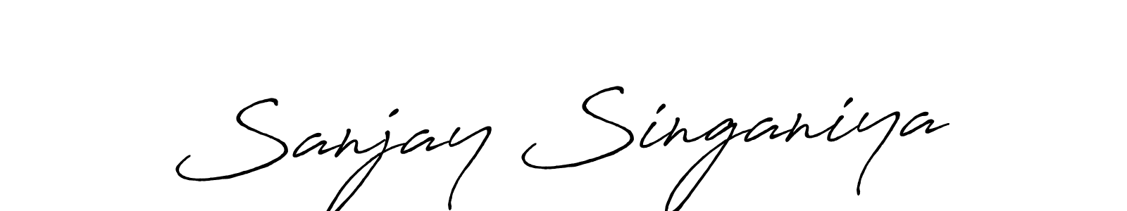 It looks lik you need a new signature style for name Sanjay Singaniya. Design unique handwritten (Antro_Vectra_Bolder) signature with our free signature maker in just a few clicks. Sanjay Singaniya signature style 7 images and pictures png