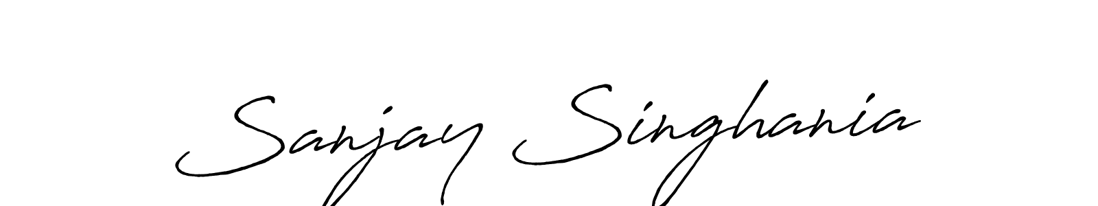 Sanjay Singhania stylish signature style. Best Handwritten Sign (Antro_Vectra_Bolder) for my name. Handwritten Signature Collection Ideas for my name Sanjay Singhania. Sanjay Singhania signature style 7 images and pictures png