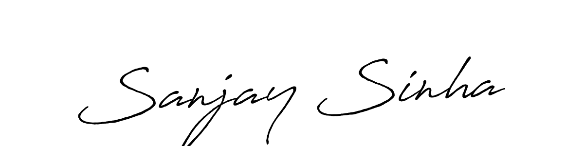 Sanjay Sinha stylish signature style. Best Handwritten Sign (Antro_Vectra_Bolder) for my name. Handwritten Signature Collection Ideas for my name Sanjay Sinha. Sanjay Sinha signature style 7 images and pictures png