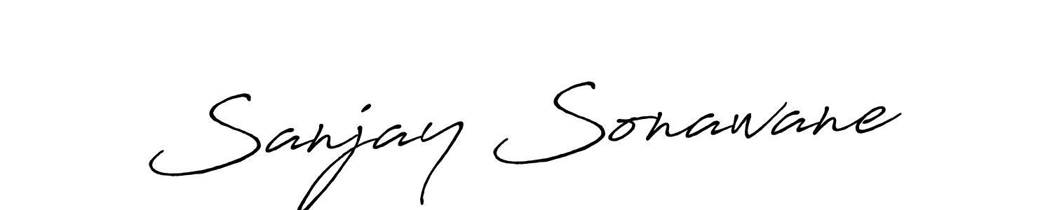 Design your own signature with our free online signature maker. With this signature software, you can create a handwritten (Antro_Vectra_Bolder) signature for name Sanjay Sonawane. Sanjay Sonawane signature style 7 images and pictures png