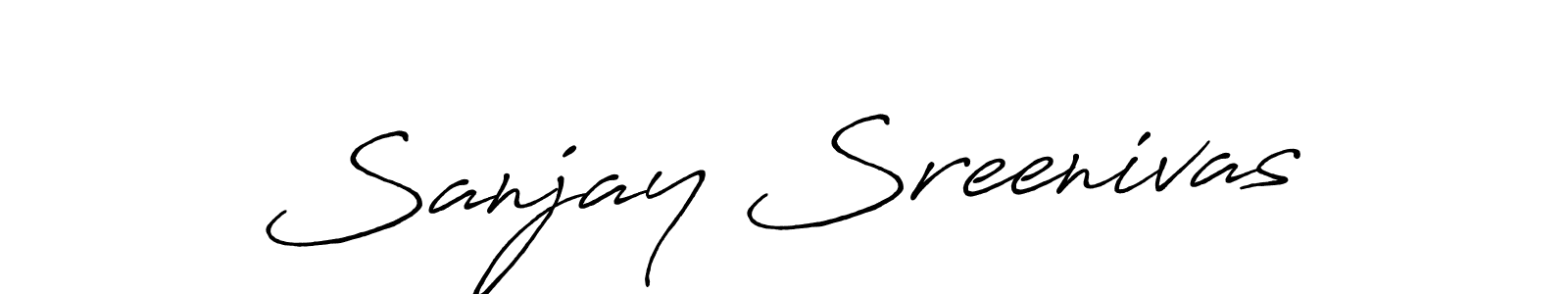 The best way (Antro_Vectra_Bolder) to make a short signature is to pick only two or three words in your name. The name Sanjay Sreenivas include a total of six letters. For converting this name. Sanjay Sreenivas signature style 7 images and pictures png