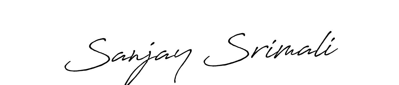 This is the best signature style for the Sanjay Srimali name. Also you like these signature font (Antro_Vectra_Bolder). Mix name signature. Sanjay Srimali signature style 7 images and pictures png