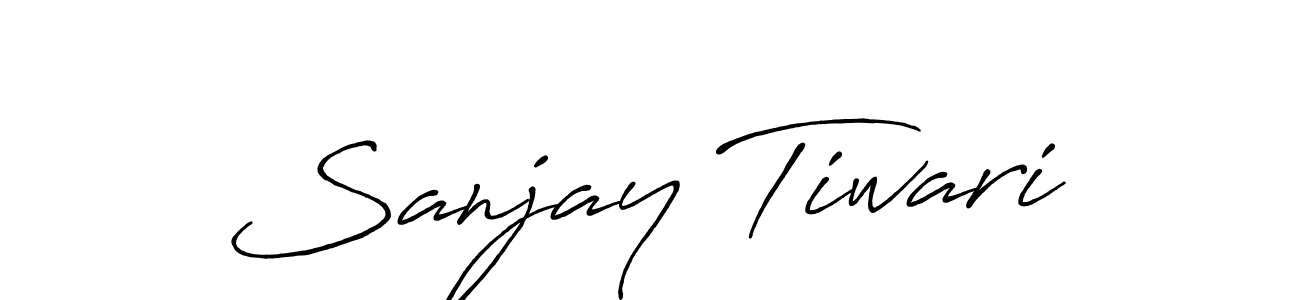 Sanjay Tiwari stylish signature style. Best Handwritten Sign (Antro_Vectra_Bolder) for my name. Handwritten Signature Collection Ideas for my name Sanjay Tiwari. Sanjay Tiwari signature style 7 images and pictures png