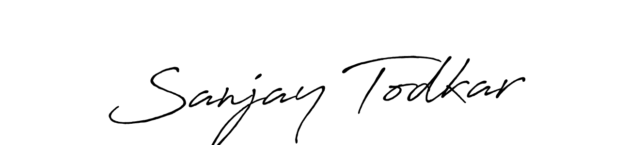 Make a beautiful signature design for name Sanjay Todkar. With this signature (Antro_Vectra_Bolder) style, you can create a handwritten signature for free. Sanjay Todkar signature style 7 images and pictures png