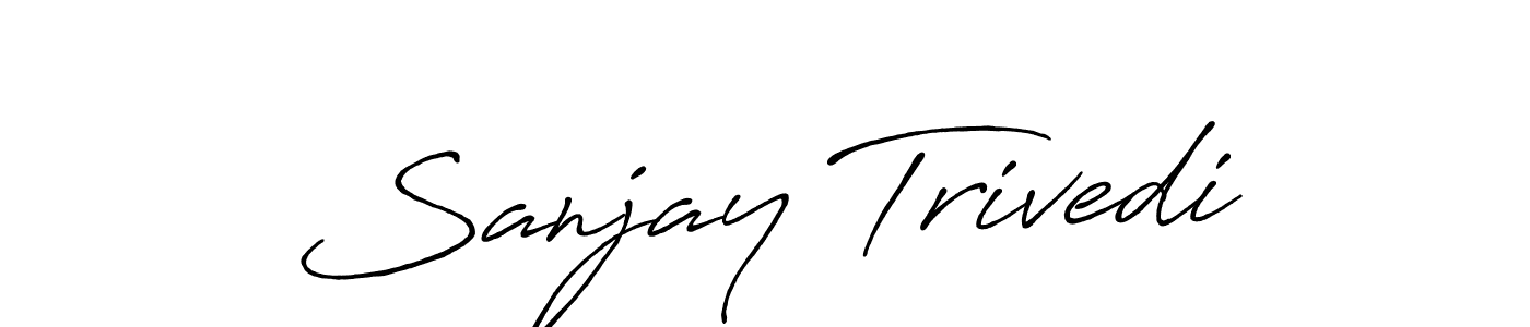 Antro_Vectra_Bolder is a professional signature style that is perfect for those who want to add a touch of class to their signature. It is also a great choice for those who want to make their signature more unique. Get Sanjay Trivedi name to fancy signature for free. Sanjay Trivedi signature style 7 images and pictures png