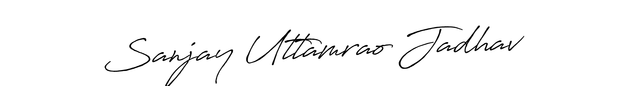 Create a beautiful signature design for name Sanjay Uttamrao Jadhav. With this signature (Antro_Vectra_Bolder) fonts, you can make a handwritten signature for free. Sanjay Uttamrao Jadhav signature style 7 images and pictures png