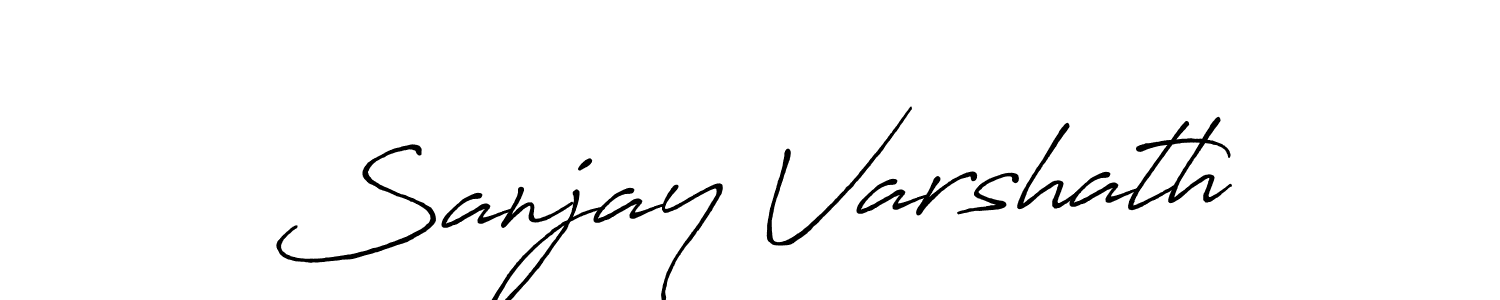 if you are searching for the best signature style for your name Sanjay Varshath. so please give up your signature search. here we have designed multiple signature styles  using Antro_Vectra_Bolder. Sanjay Varshath signature style 7 images and pictures png