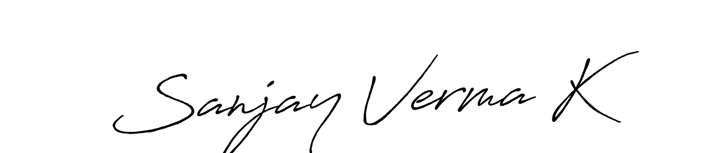 How to Draw Sanjay Verma K signature style? Antro_Vectra_Bolder is a latest design signature styles for name Sanjay Verma K. Sanjay Verma K signature style 7 images and pictures png