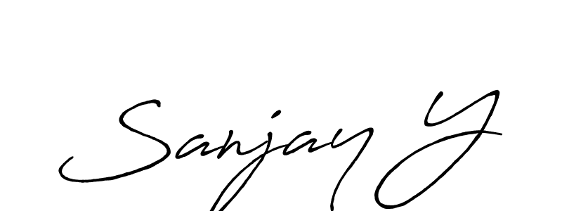 Design your own signature with our free online signature maker. With this signature software, you can create a handwritten (Antro_Vectra_Bolder) signature for name Sanjay Y. Sanjay Y signature style 7 images and pictures png