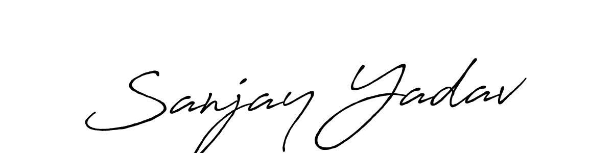 How to make Sanjay Yadav signature? Antro_Vectra_Bolder is a professional autograph style. Create handwritten signature for Sanjay Yadav name. Sanjay Yadav signature style 7 images and pictures png