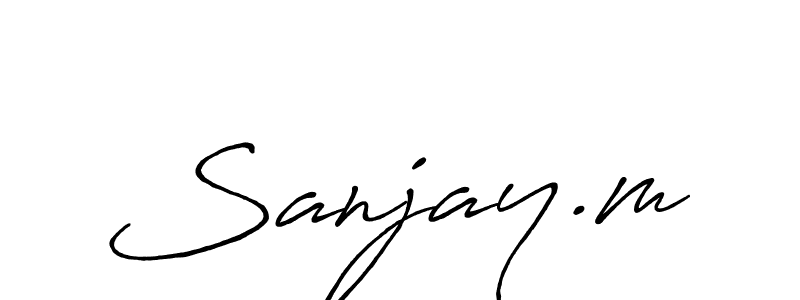 Make a beautiful signature design for name Sanjay.m. With this signature (Antro_Vectra_Bolder) style, you can create a handwritten signature for free. Sanjay.m signature style 7 images and pictures png