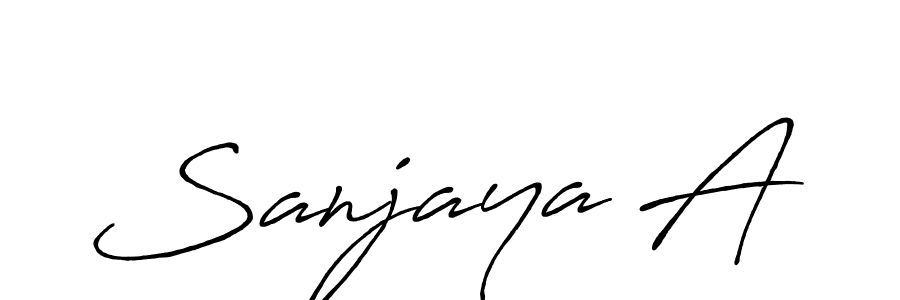 It looks lik you need a new signature style for name Sanjaya A. Design unique handwritten (Antro_Vectra_Bolder) signature with our free signature maker in just a few clicks. Sanjaya A signature style 7 images and pictures png
